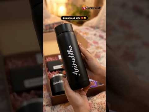 Custom Name Smart Water Bottle | Personalised Gift Unboxing | Zestpics