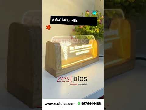 Gift Ideas for Doctors | Personalized Doctor LED Desk Sign | Acrylic Nameplate | Zestpics