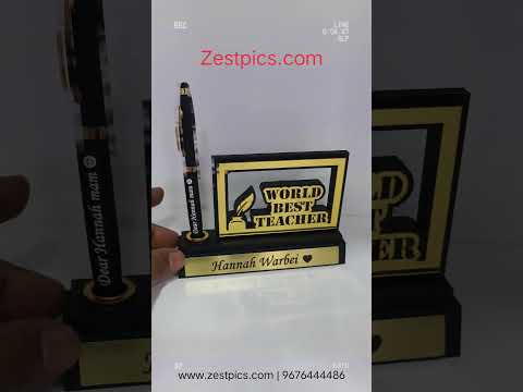 Best Teacher Ever Table Stand with Pen | Zestpics