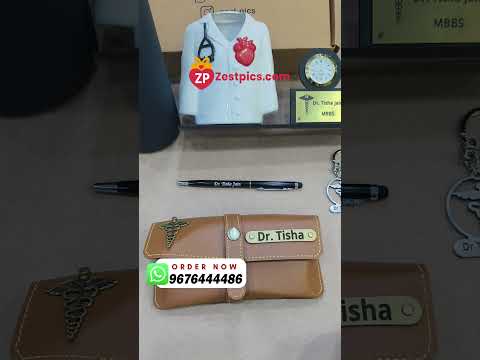 Personalized Doctor Gift Combo – Premium Water Bottle, Doctor Coat Clock Pen Stand, Eyewear Case, Pen & Doctor Keychain