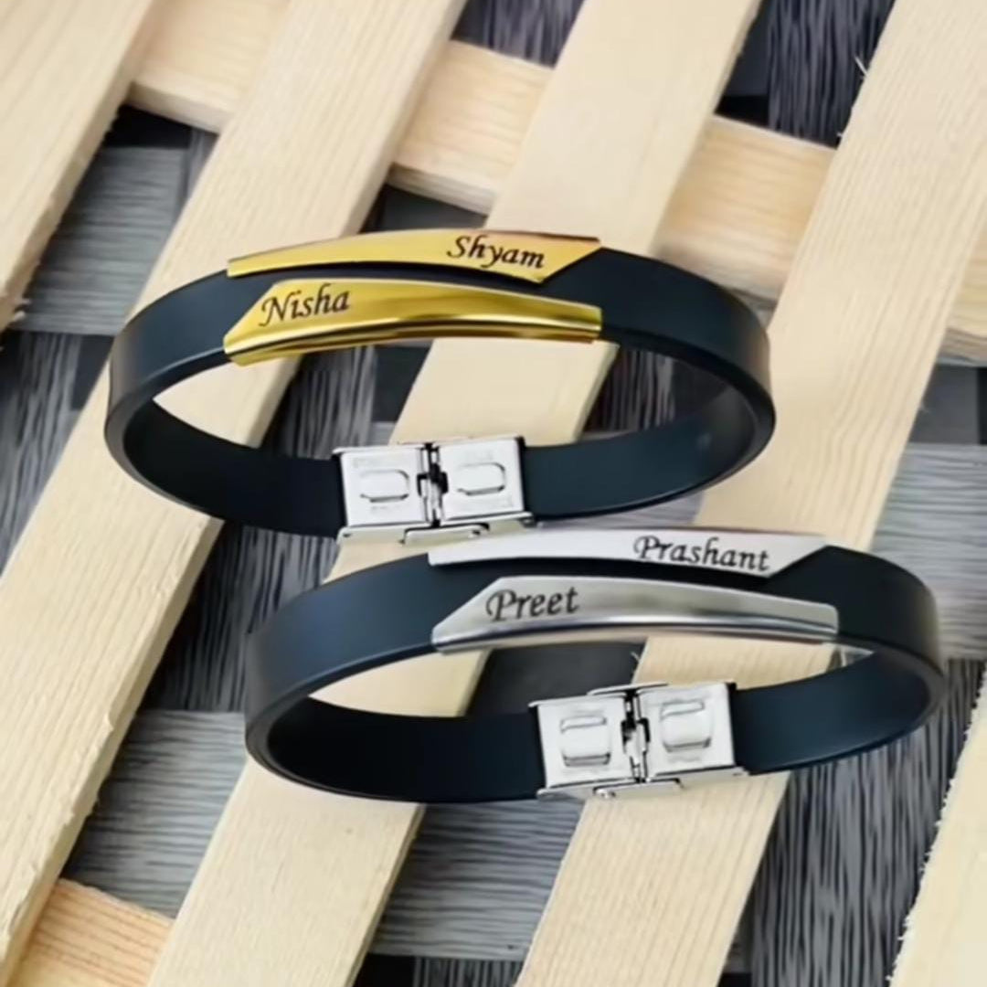 custom name bracelet for couples india | Zestpics