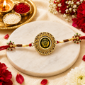 Salar Rakhi premium designer Rakhi for brother on a festive marble display