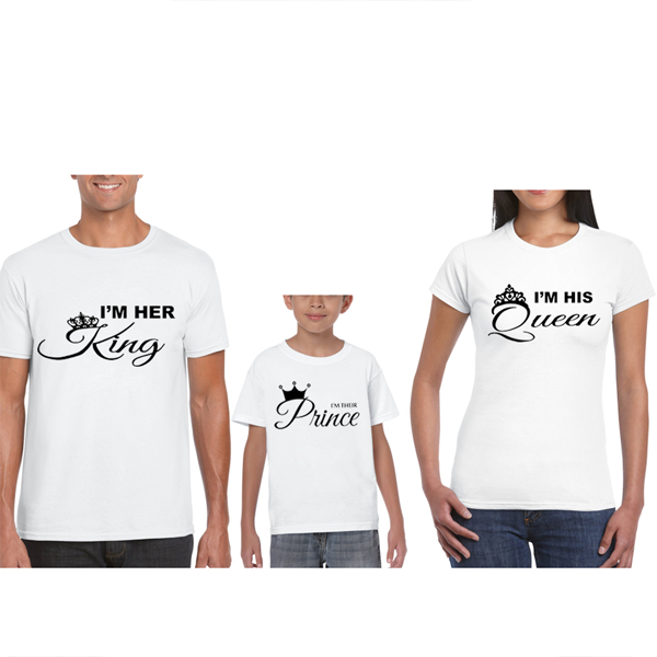 Buy I'm her King, I'm his Queen, I'm their Price T-Shirts online|Zestpics