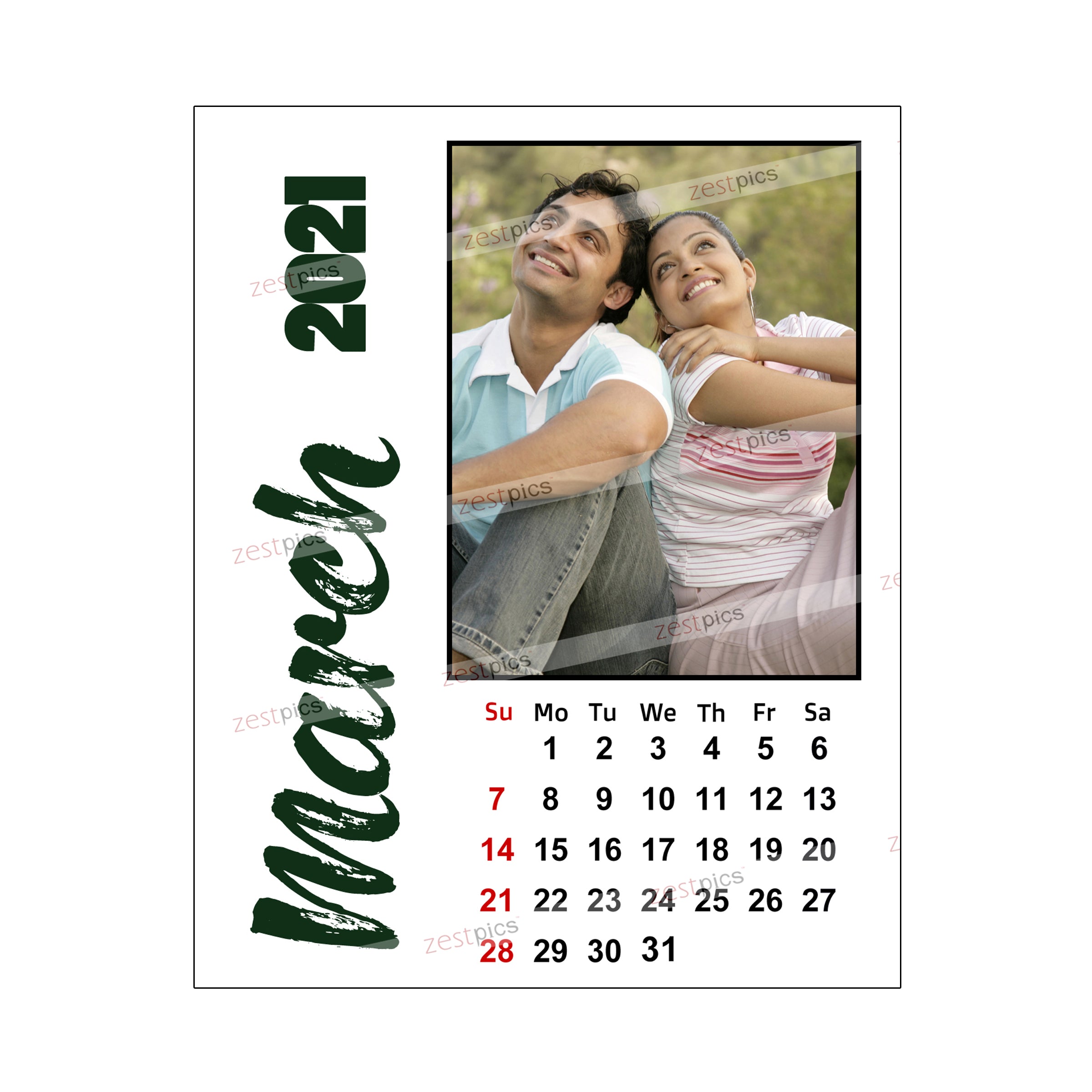 LED Photo Calendar 2021 - Personalized Photo Calendar Printing Online at Zestpics