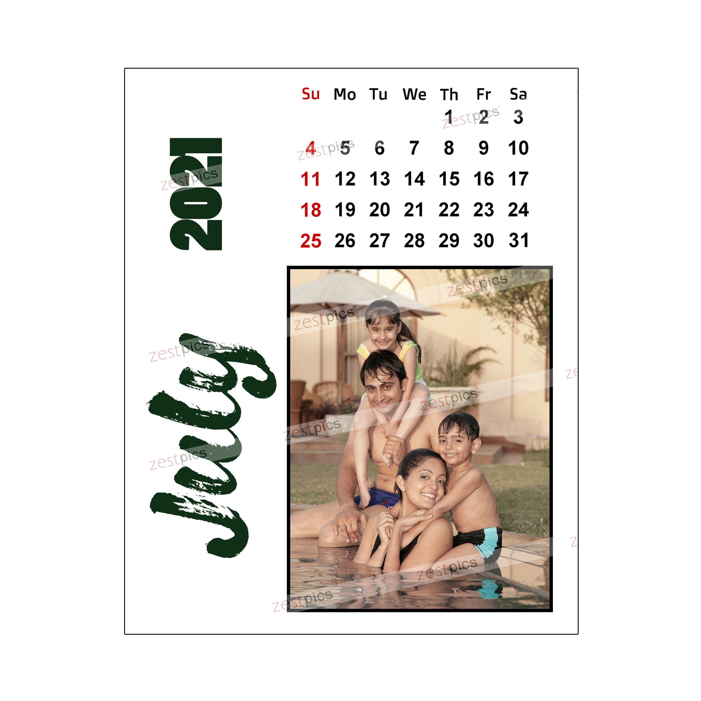 LED Photo Calendar 2021 - Personalized Photo Calendar Printing Online at Zestpics