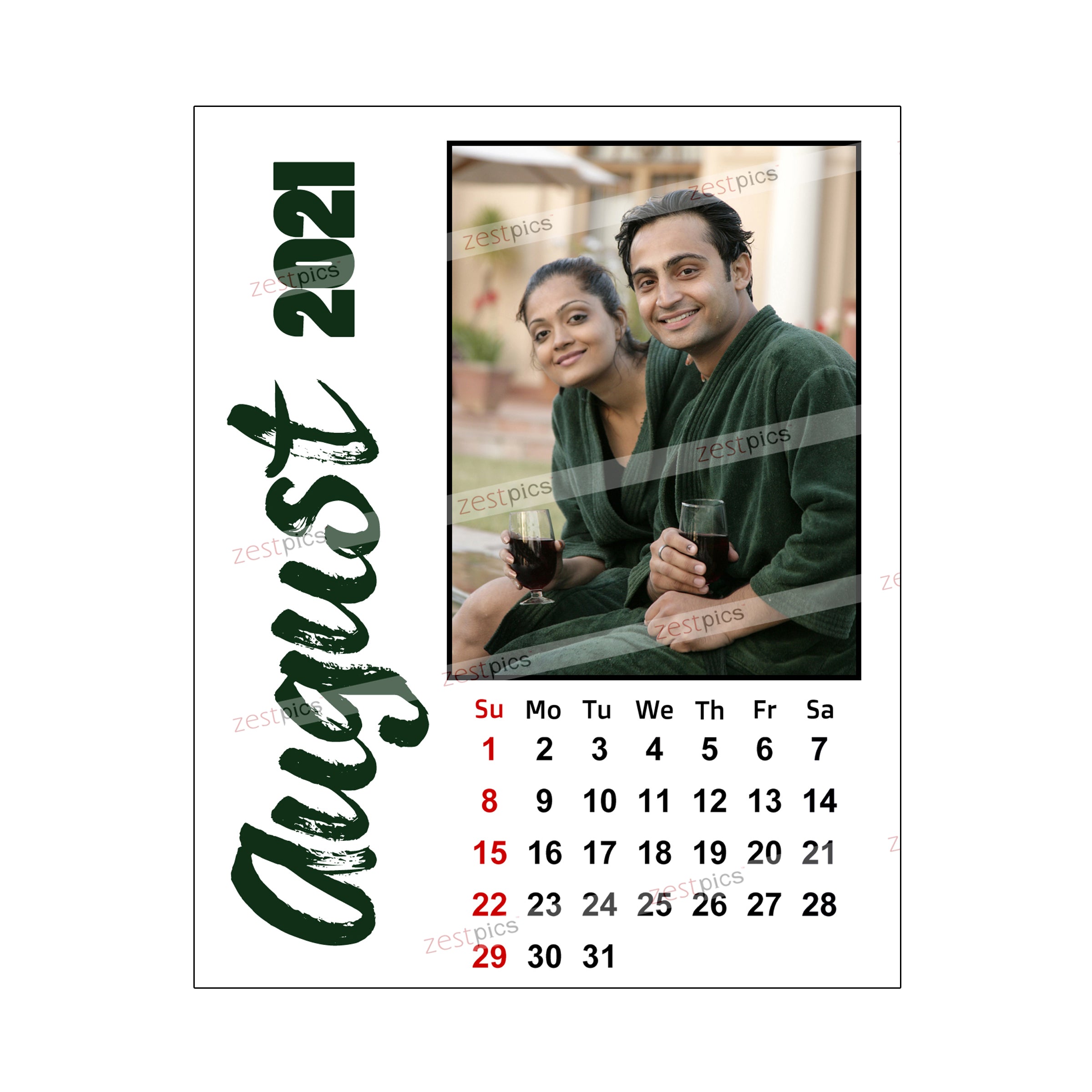LED Photo Calendar 2021 - Personalized Photo Calendar Printing Online at Zestpics