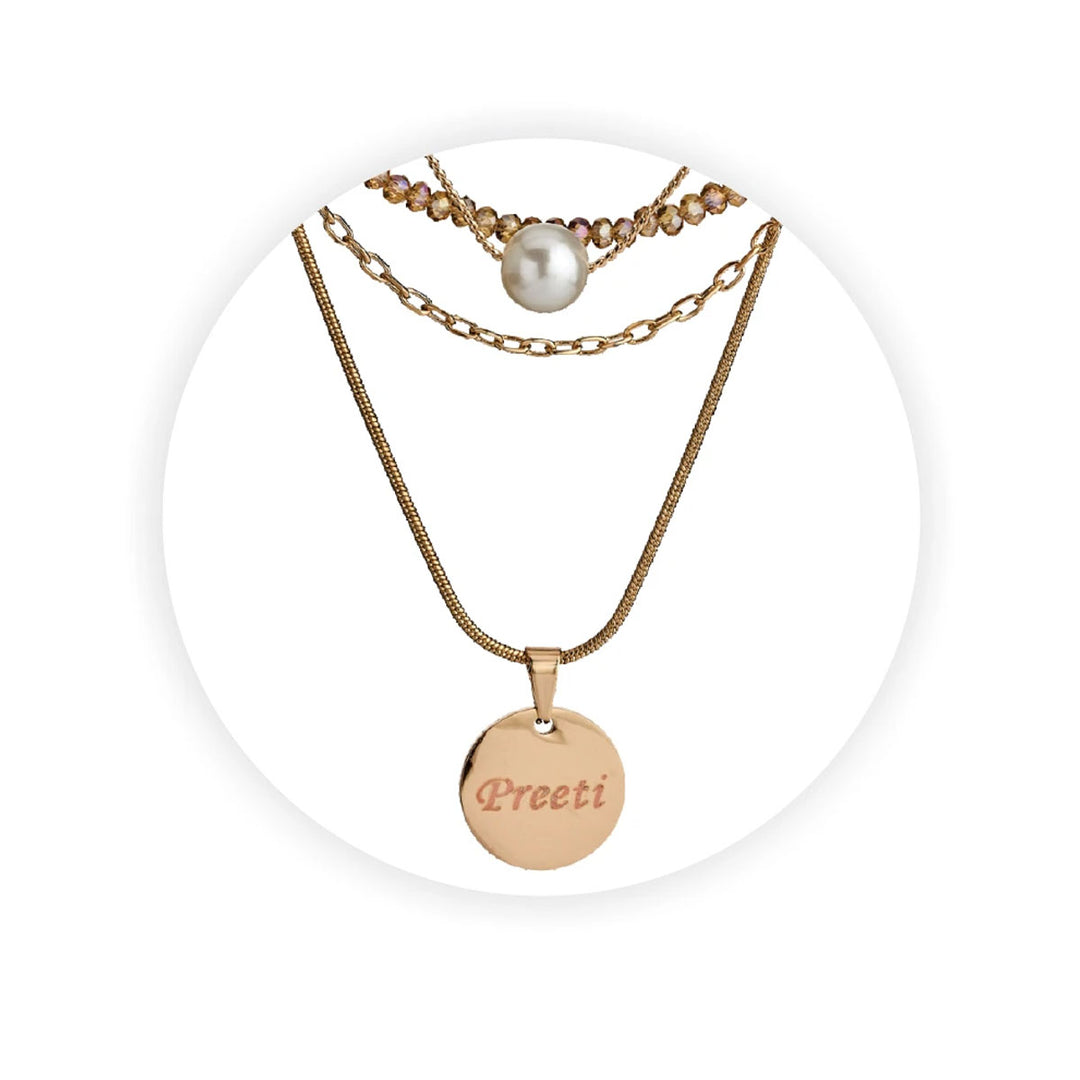 Name Locket Chain | Online Personalised Jewellery | Buy Online Customised Jewellery in India