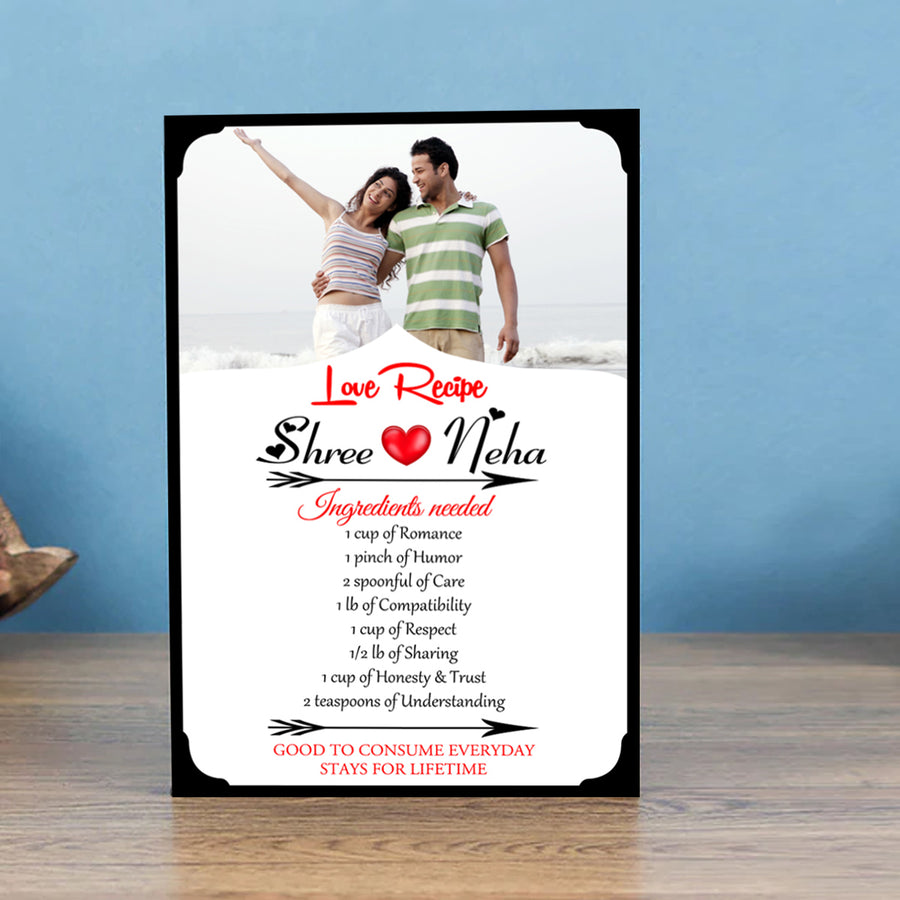 Love Recipe Frame | Anniversary Gift Ideas | Zestpics