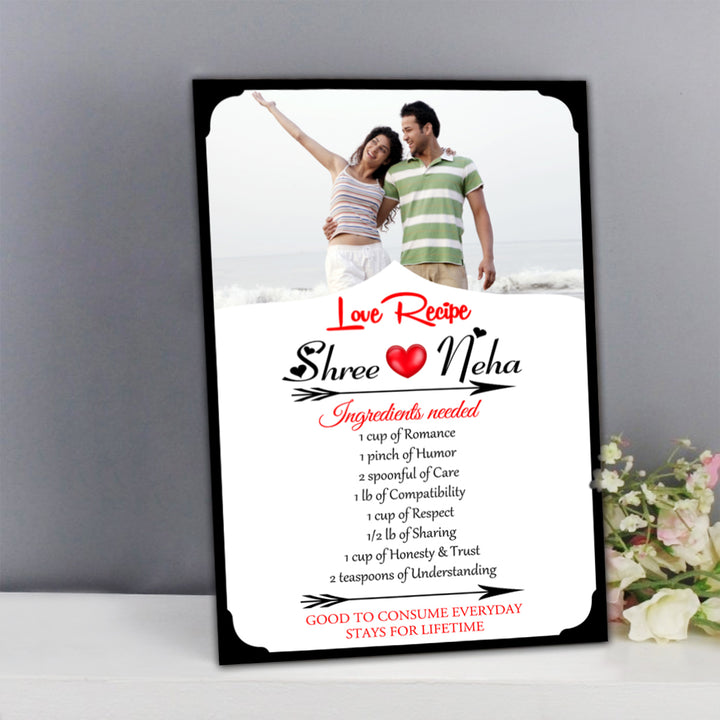 Love Recipe Frame | Anniversary Gift Ideas | Zestpics