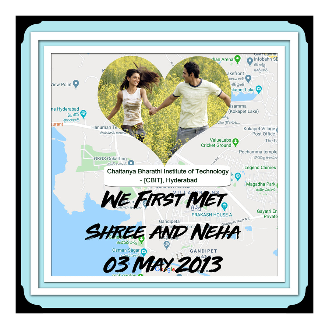  Where We First Met Personalised Photo Frame | Zestpics