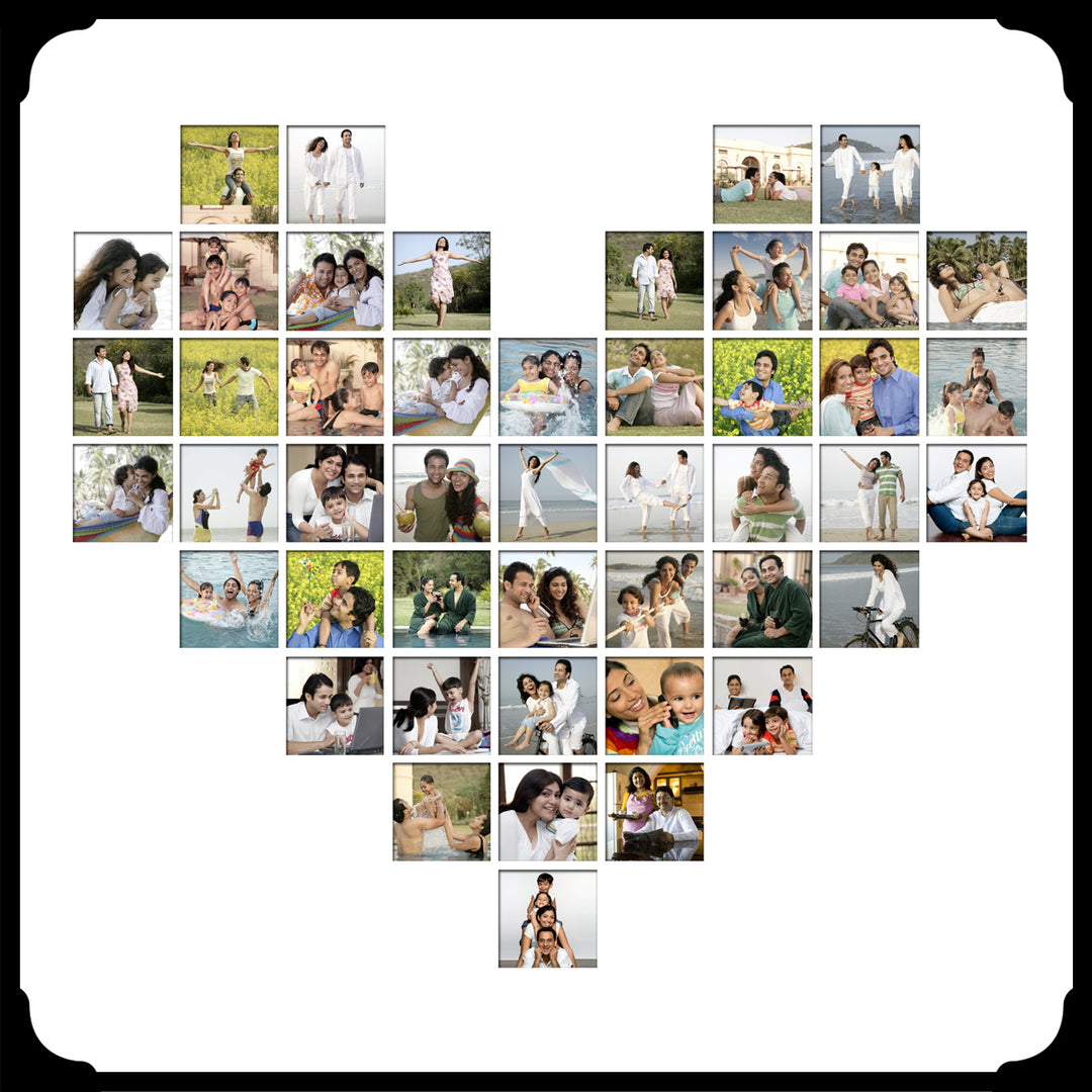 Heart Shaped Photo Collage Frame | Anniversary Gifts | Zestpics