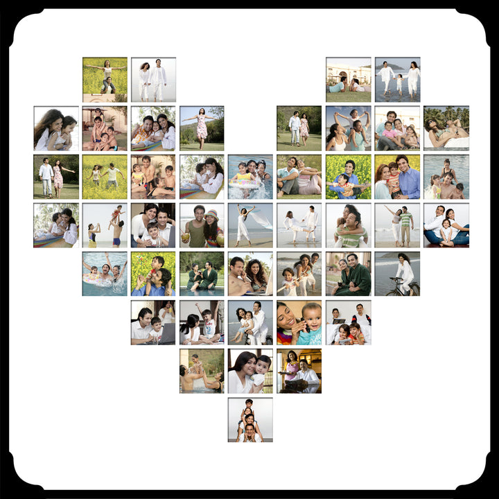 Heart Shaped Photo Collage Frame | Anniversary Gifts | Zestpics