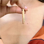 Bar Pendant | Buy Bar Pendant Necklace with Name online at Zestpics