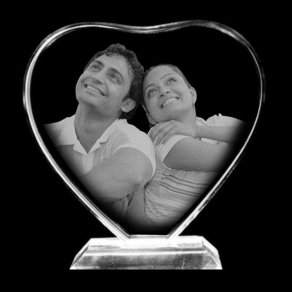 Customized Photo Heart Crystals. Gift Ideas for Wife & Husbands|Zestpics