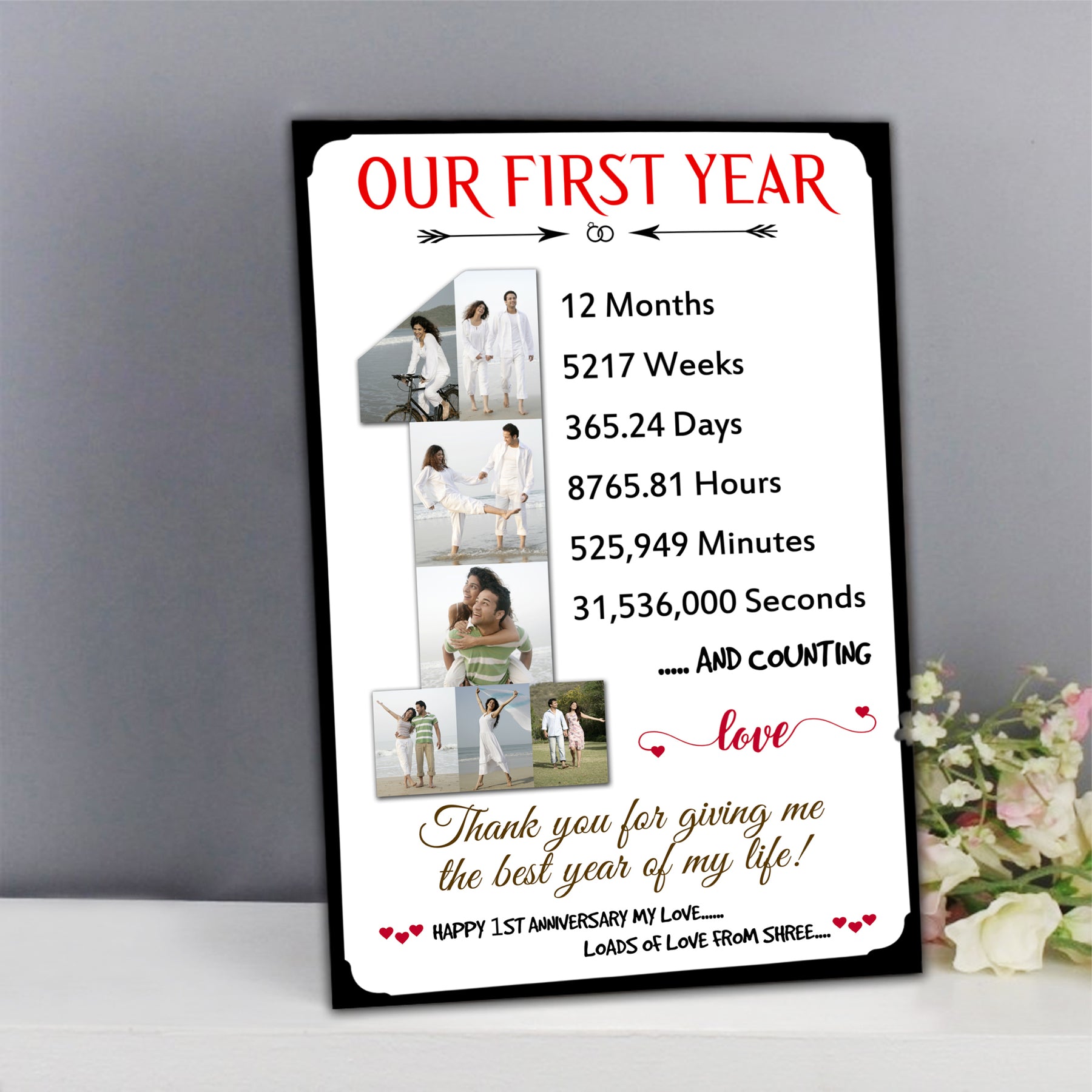 1st Anniversary Gift for Husband, 1st Wedding Anniversary