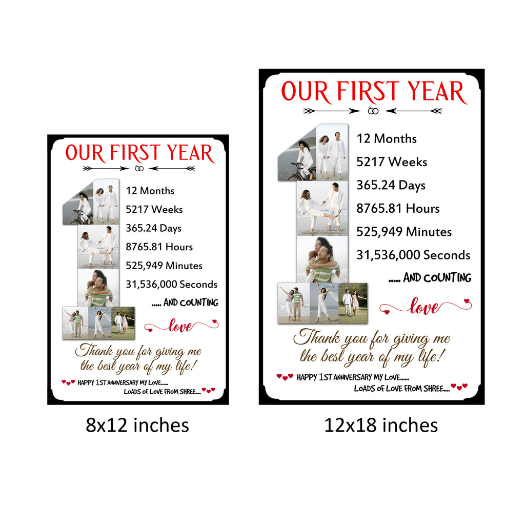1st Anniversary Gift for Husband, 1st Wedding Anniversary, Anniversary Gifts | Zestpics