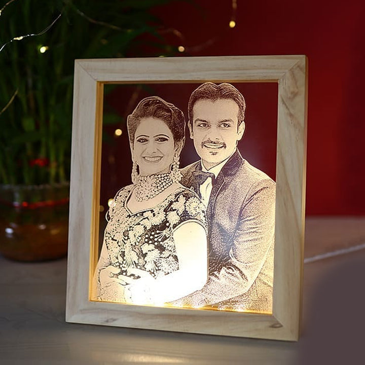 Photo Led Frame | Laser Engraved LED Frame | Light Photo Frame | Zestpics