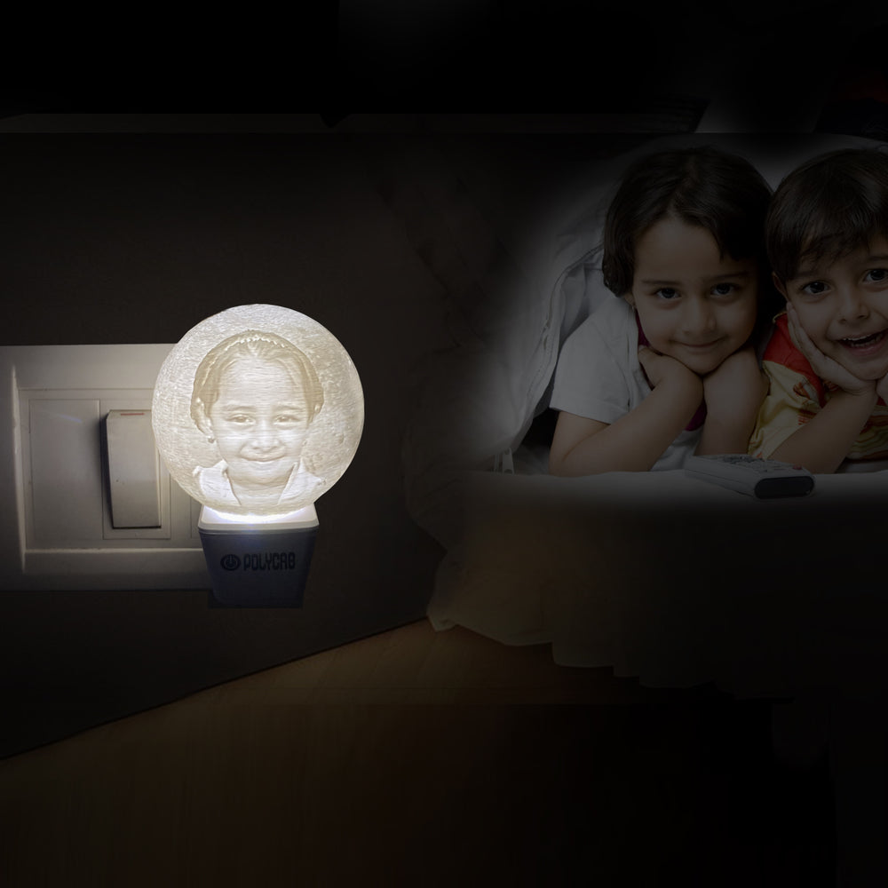Moon Lamp | Personalised Moon Lamp | 3D Moon Plug | Personalised Moon Bed Lamp | Personalised Couple Moonlight Bed Lamp