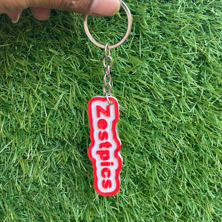 Name keychains, Customized 3D Printed Name Keyrings online at Zestpics