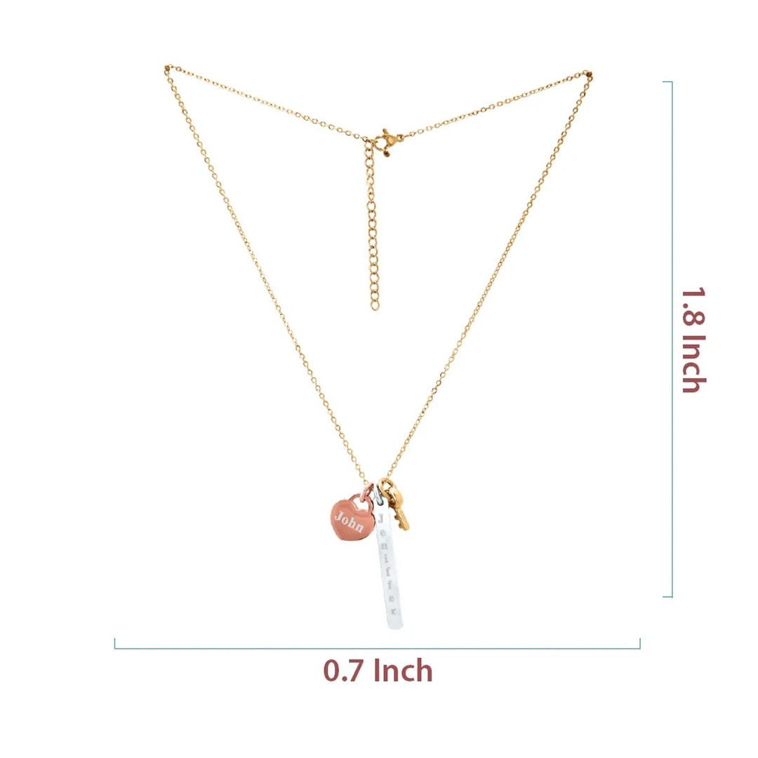 Buy Personalized Heart Necklace online in India at Zestpics