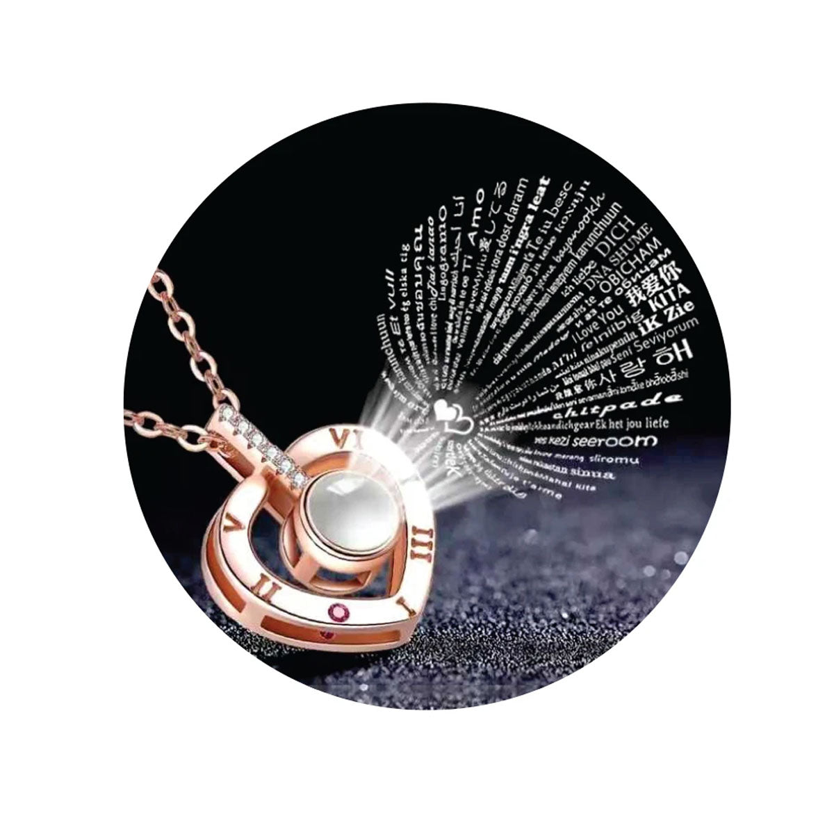 Unique Rose Gold&Silver Projection Pendant – Introvert Palace