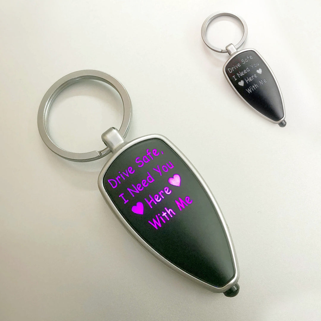 Multi Color Keychain with LED | Drive Safe Keychain