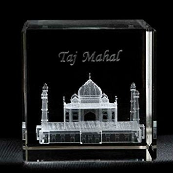 Buy or Send Taj Mahal 3D Crystal Monuments online in India at Zestpics