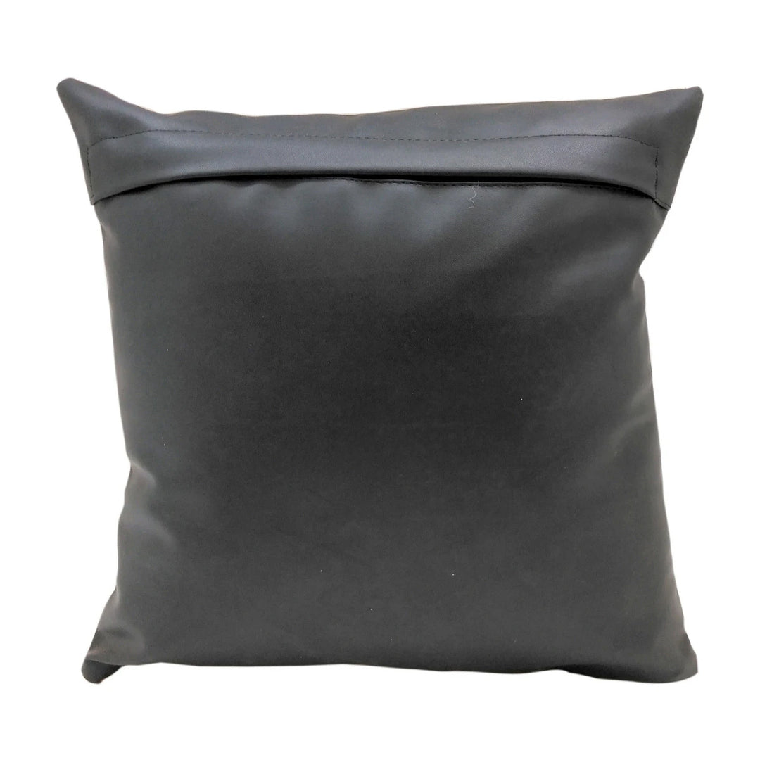 Engraved Leather Pillow