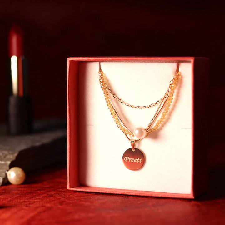 Name Locket Chain | Online Personalised Jewellery | Buy Online Customised Jewellery in India