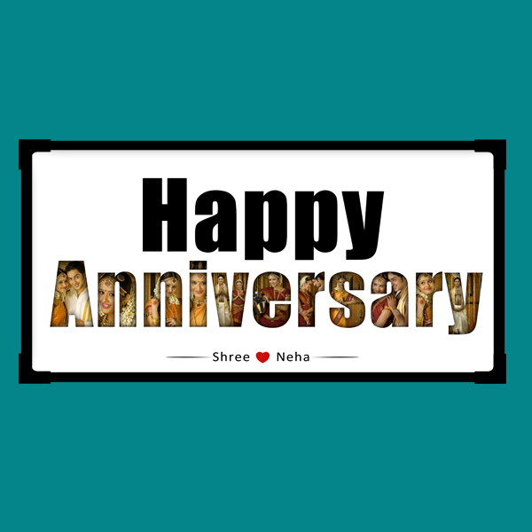 Buy/ Send Personalized Happy Anniversary Photo Frame online in India | Zestpics