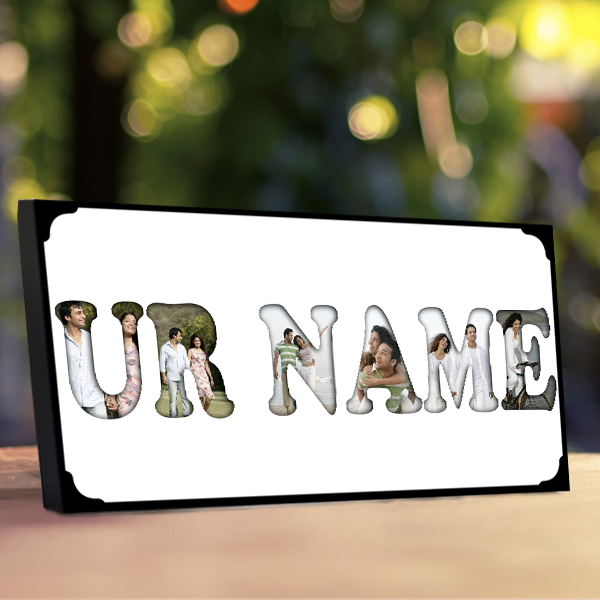 Create your very own personalized Name Frame. A picture frame that can be used as a name plaque or designed so you can put photos behind each letter. Name Photo Frame. Frame The Name.