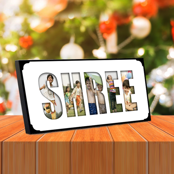 Name Photo Collage Frame, Personalized Name Photo Collage Frame, Name Photo Frames