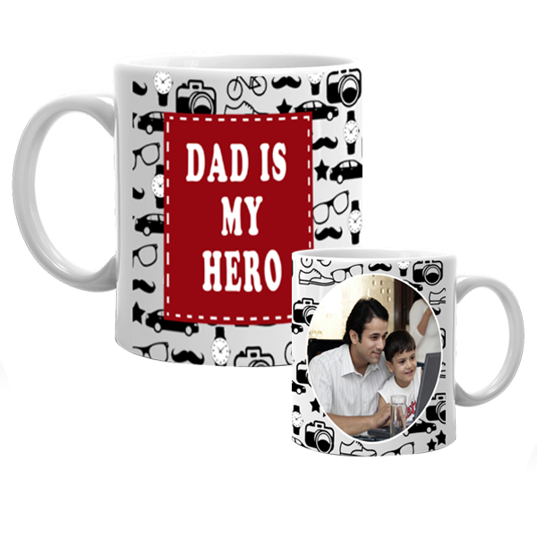 Buy Online Dad is my Hero Mug, My Father is my Hero Mug, My Hero Dad Mug