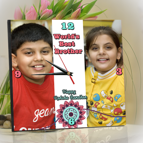 World's Best Brother Clock, Personalized Rakhi Gifts for Brother – Buy/Send Online India