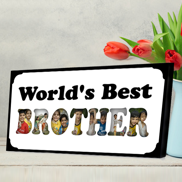 World's Best Brother Photo Frame, Rakhi Gifts for Brother - Zestpics
