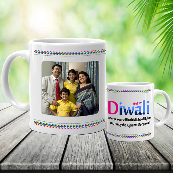 Buy Happy Diwali Mug Online in India with Custom Photo Printing|Zestpics