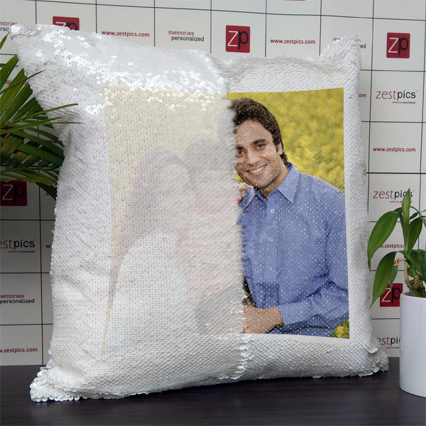 Custom Sequin Pillow  Create Your Personalized Photo Magic Pillow