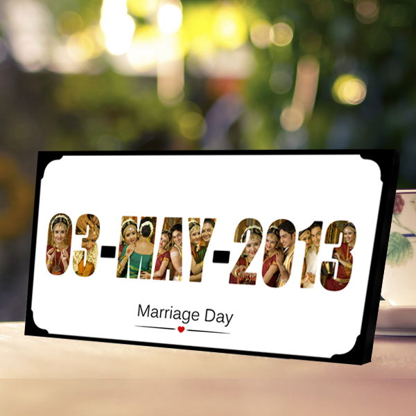 Frame the Date | Frame the Anniversary, Birthday, Marriage Date with Photos
