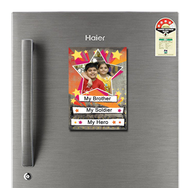 Rakhi Gift Ideas - Shop for unique fridge photo magnets for Brother this Raksha Bandhan Online in India. Buy Rakhi Gifts Online for your Brother at Zestpics. 
