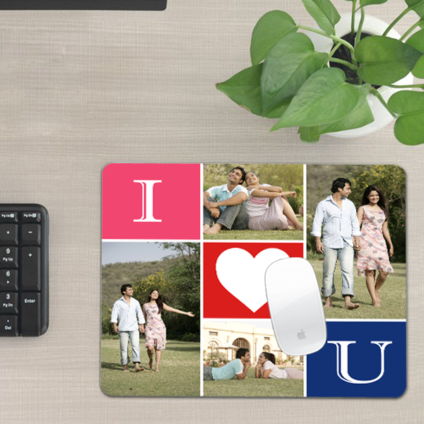 Personalized Love Mouse Pad, Valentine Gifts, Custom Mouse Pads - Zestpics
