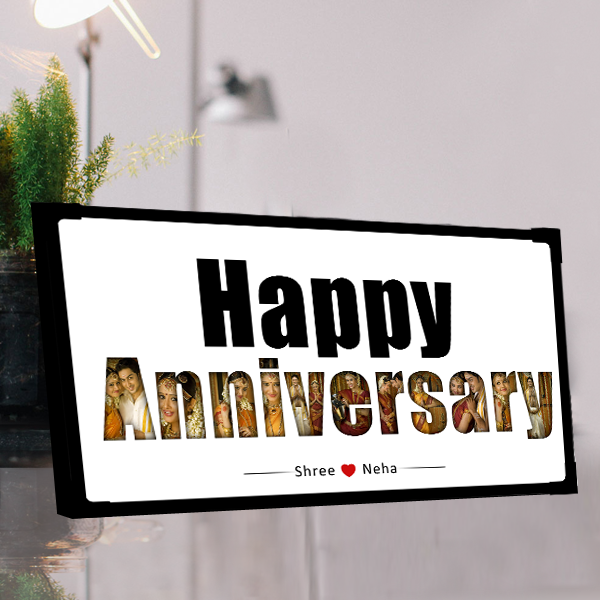 Buy/ Send Personalized Happy Anniversary Photo Frame online in India | Zestpics
