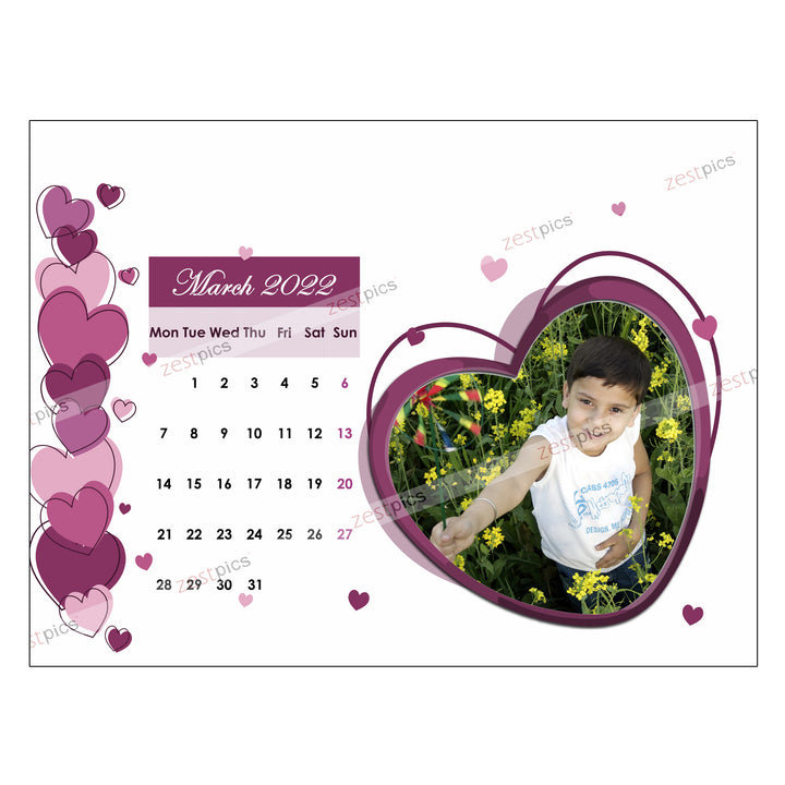 Personalised Calendar | Make a Calendar Online for 2022 | Zestpics