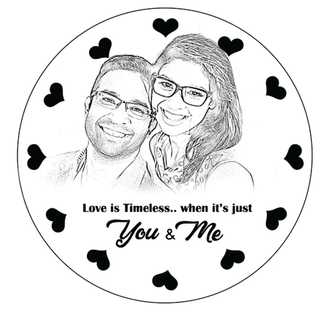 Photo Clocks | Photo Wall Clocks | Round Engraved Wall Clock |Zestpics