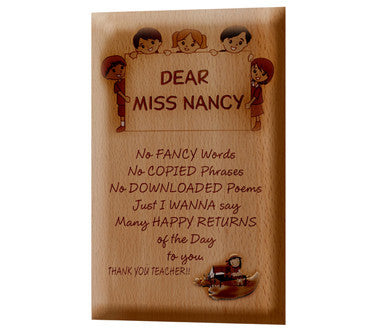 Buy & Send Trendy Birthday Customised Wooden Plaque to India -Zestpics