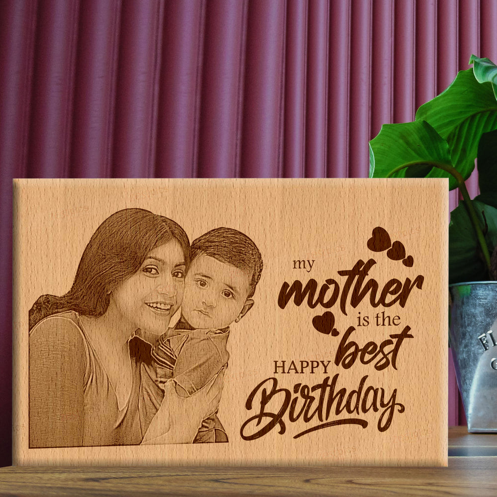 Birthday Gifts for MOM, Birthday Gifts Mother Personalized Engraved Photo Plaque Gift For Her | Zestpics