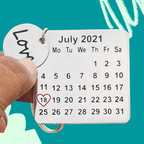Buy/ Send Personalized Anniversary/Birthday Calendar Date Keychain India | Zestpics