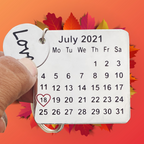 Buy/ Send Personalized Anniversary/Birthday Calendar Date Keychain India | Zestpics