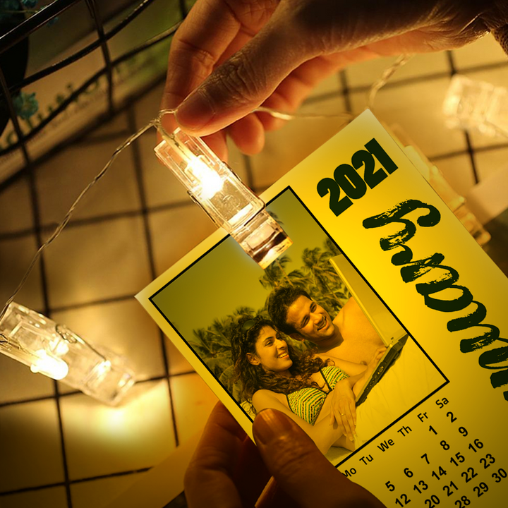 LED Photo Calendar 2021 - Personalized Photo Calendar Printing Online at Zestpics