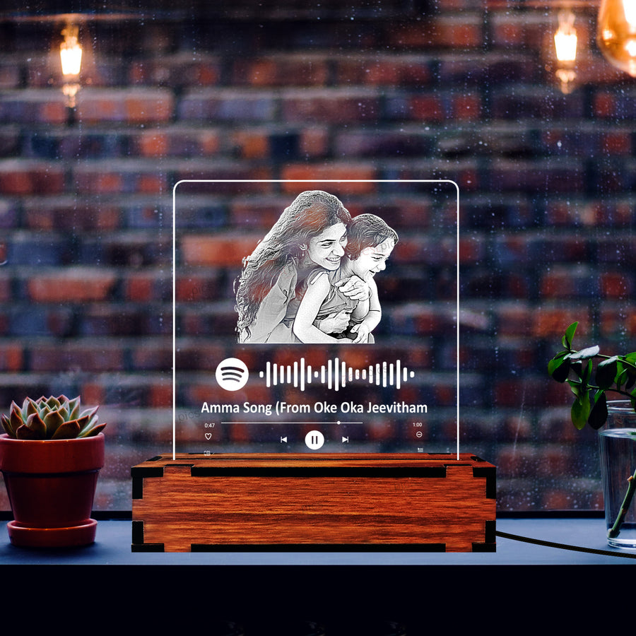 Spotify Plaque with LED Stand, Spotify Code, Spotify Frame, Spotify Photo Frame | Zestpics