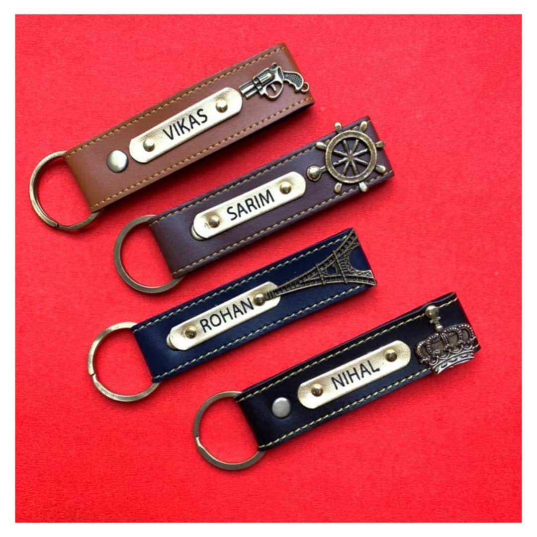 Buy Personalised Leather Name Keychain, Customised Keychains |Zestpics